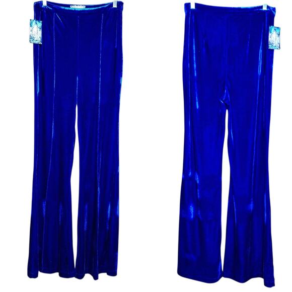A.Calin By Flying Tomatos  Fresh start high rise velvet flare bell bottom pants - Picture 2 of 5